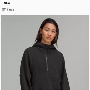Lululemon oversized half-zip hoodie black M/L new on site!